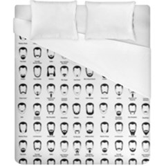 Beard Types Pattern Duvet Cover (california King Size) by Valentinaart