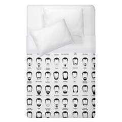 Beard Types Pattern Duvet Cover (single Size) by Valentinaart