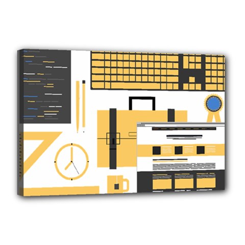 Web Design Mockup Web Developer Canvas 18  X 12  by Nexatart