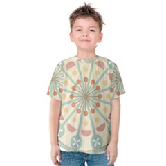 Blue Circle Ornaments Kids  Cotton Tee