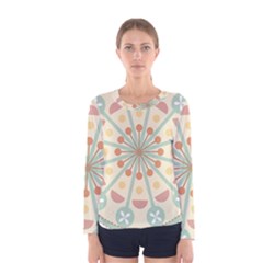 Blue Circle Ornaments Women s Long Sleeve Tee