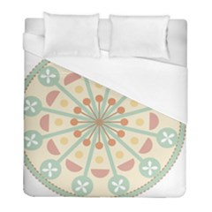 Blue Circle Ornaments Duvet Cover (Full/ Double Size)