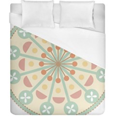 Blue Circle Ornaments Duvet Cover (California King Size)