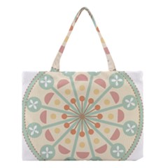 Blue Circle Ornaments Medium Tote Bag by Nexatart