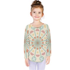 Blue Circle Ornaments Kids  Long Sleeve Tee