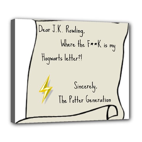 Dear J K  Rowling    Deluxe Canvas 24  X 20   by badwolf1988store