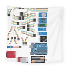 Arduino Arduino Uno Electronic Square Tapestry (large) by Nexatart