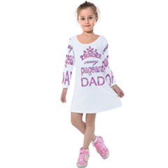 Crazy Pageant Dad Kids  Long Sleeve Velvet Dress by Valentinaart