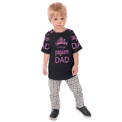 Crazy Pageant Dad Kids  Raglan Tee by Valentinaart