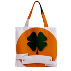 St Patricks Day Ireland Clover Zipper Grocery Tote Bag by Nexatart