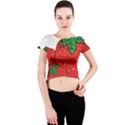 Strawberry Holidays Fragaria Vesca Crew Neck Crop Top View1