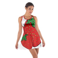 Strawberry Holidays Fragaria Vesca Cotton Racerback Dress by Nexatart