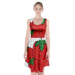 Strawberry Holidays Fragaria Vesca Racerback Midi Dress