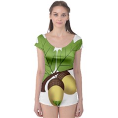 Acorn Hazelnuts Nature Forest Boyleg Leotard  by Nexatart