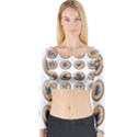 Social Media Icon Icons Social Long Sleeve Crop Top View1