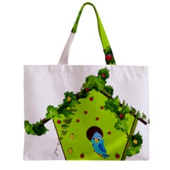 Bluebird Bird Birdhouse Avian Zipper Mini Tote Bag by Nexatart