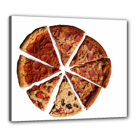 Food Fast Pizza Fast Food Canvas 24  X 20  by Nexatart