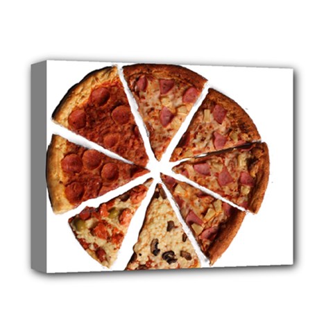 Food Fast Pizza Fast Food Deluxe Canvas 14  X 11  by Nexatart