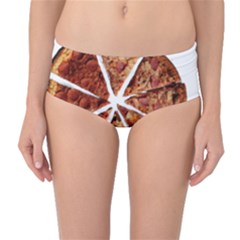 Food Fast Pizza Fast Food Mid-waist Bikini Bottoms by Nexatart