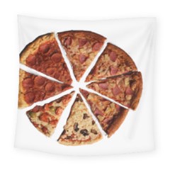 Food Fast Pizza Fast Food Square Tapestry (large) by Nexatart