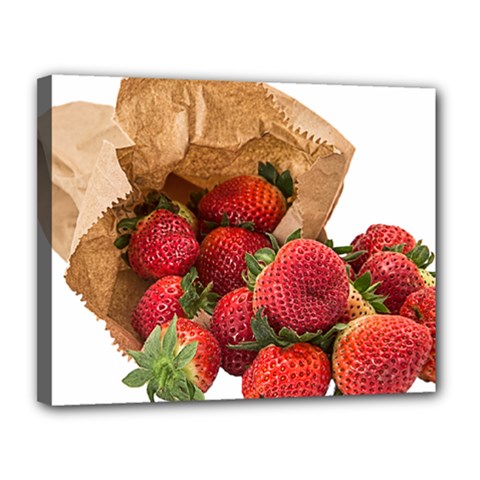 Strawberries Fruit Food Delicious Canvas 14  X 11  by Nexatart