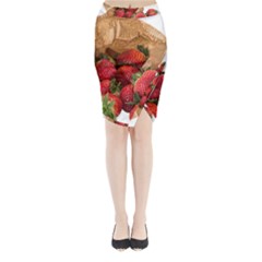 Strawberries Fruit Food Delicious Midi Wrap Pencil Skirt