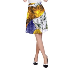 Design Yin Yang Balance Sun Earth A-line Skirt by Nexatart