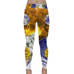 Design Yin Yang Balance Sun Earth Classic Yoga Leggings by Nexatart