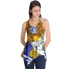 Design Yin Yang Balance Sun Earth Sleeveless Tunic by Nexatart