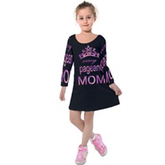 Crazy Pageant Mom Kids  Long Sleeve Velvet Dress by Valentinaart