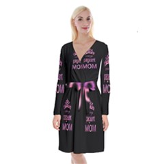 Crazy Pageant Mom Long Sleeve Velvet Front Wrap Dress by Valentinaart