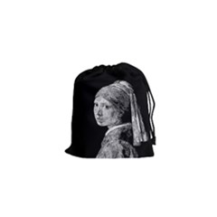 The Girl With The Pearl Earring Drawstring Pouches (xs)  by Valentinaart