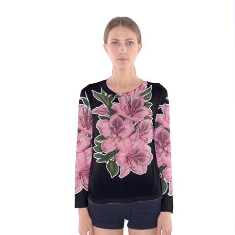 Orchid Women s Long Sleeve Tee by Valentinaart