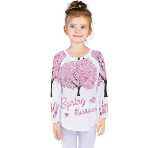 Spring Blossom  Kids  Long Sleeve Tee by Valentinaart