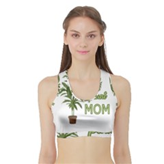 Plant Mom Sports Bra With Border by Valentinaart