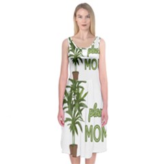 Plant Mom Midi Sleeveless Dress