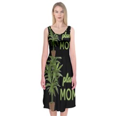 Plant Mom Midi Sleeveless Dress