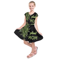 Plant Mom Kids  Short Sleeve Dress by Valentinaart