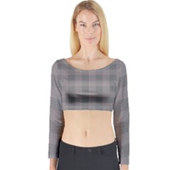 Plaid pattern Long Sleeve Crop Top