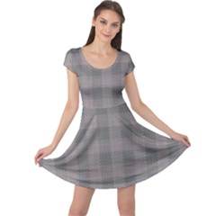 Plaid pattern Cap Sleeve Dresses