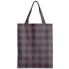 Plaid pattern Zipper Classic Tote Bag