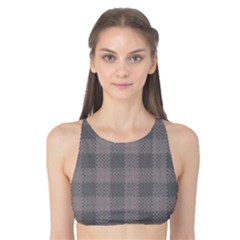 Plaid pattern Tank Bikini Top