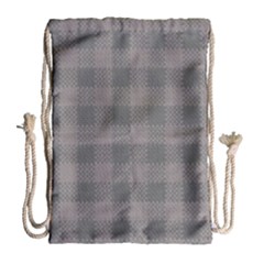 Plaid pattern Drawstring Bag (Large)