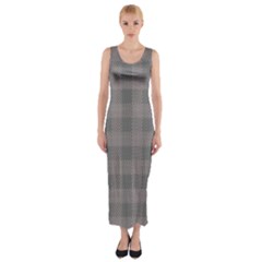 Plaid pattern Fitted Maxi Dress