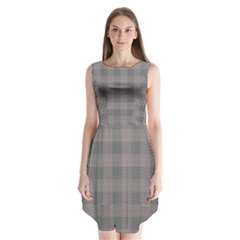 Plaid pattern Sleeveless Chiffon Dress  