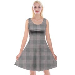 Plaid pattern Reversible Velvet Sleeveless Dress