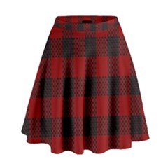 Plaid Pattern High Waist Skirt by ValentinaDesign