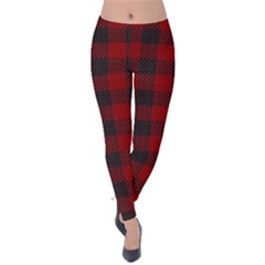 Plaid Pattern Velvet Leggings by ValentinaDesign