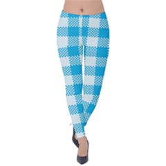 Plaid Pattern Velvet Leggings by ValentinaDesign