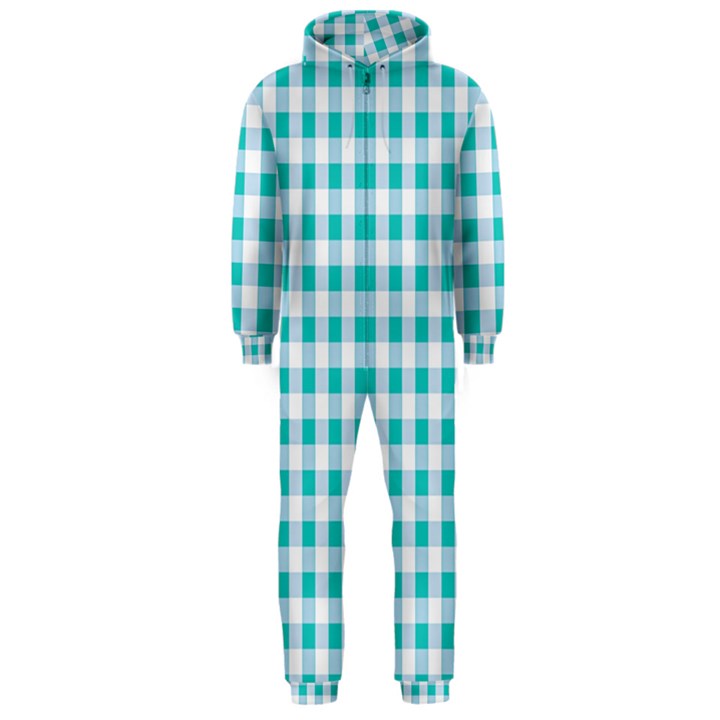 Plaid pattern Hooded Jumpsuit (Men) 